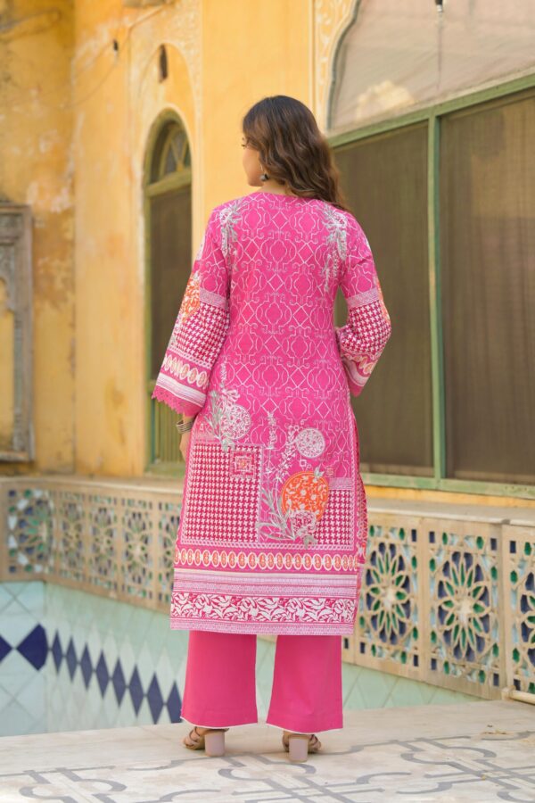 Suntaara Women's Pure Cotton 3-Piece Kurta Set – Pink