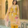 Suntaara Women's Pure Cotton 3-Piece Kurta Set – Yellow