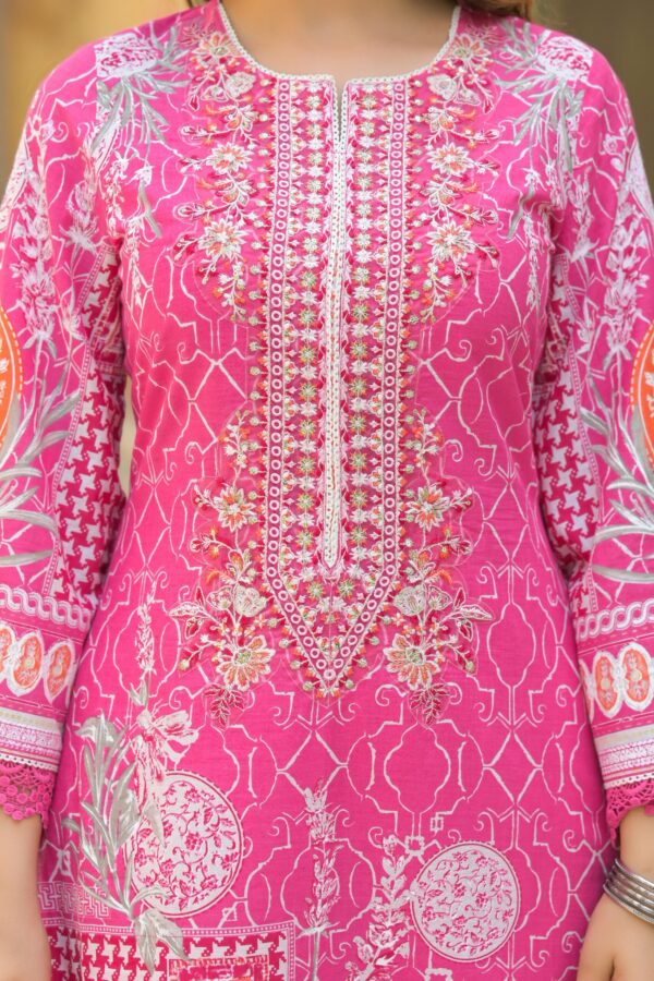 Suntaara Women's Pure Cotton 3-Piece Kurta Set – Pink